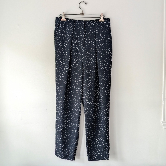 Frank And Oak Women's Navy & White Polka Dot Dress Pants In Size 8 - Picture 4 of 10